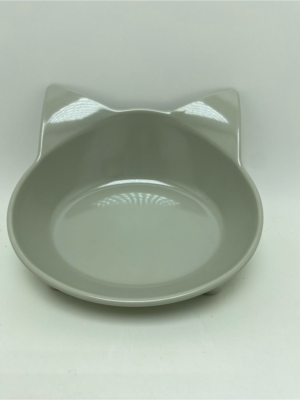 Gray Melamine Elevated Cat Dish
